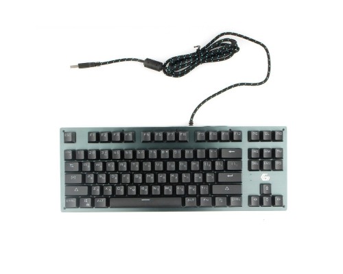 [Клавиатура] Клавиатура механическая Gembird KB-G540L {USB, черн, переключатели Outemu Blue, 87 клавиши, подсветка Rainbow 9 режимов, FN, кабель тканевый 1.8м}