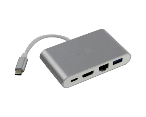 [кабели] VCOM CU455 Кабель-адаптер USB3.1 Type-CM-->HDMI+USB3.0+RJ45+PD charging  VCOM <CU455>