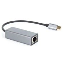 VCOM DU320M Кабель-переходник USB 3.1 Type-C -->RJ-45 1000Mbps Ethernet, Aluminum Shell, 0.15м VCOM <DU320M>[4895182256361]