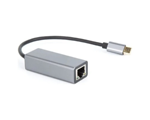 [кабели] VCOM DU320M Кабель-переходник USB 3.1 Type-C -->RJ-45 1000Mbps Ethernet, Aluminum Shell, 0.15м VCOM <DU320M>[4895182256361]