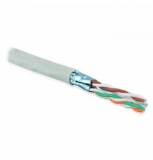 Exegate EX281811RUS Кабель Exegate  FUTP4-C5e-CU-S24-IN-PVC-GY-305 FTP 4 пары кат.5e медь, 24AWG, экран, бухта 305м, серый, PVC