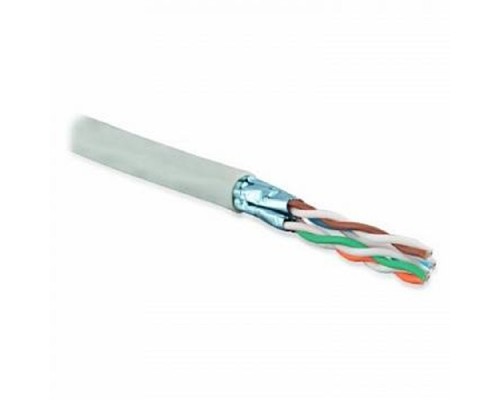 [Кабель] Exegate EX281811RUS Кабель Exegate  FUTP4-C5e-CU-S24-IN-PVC-GY-305 FTP 4 пары кат.5e медь, 24AWG, экран, бухта 305м, серый, PVC