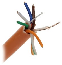 Exegate EX281820RUS Кабель Exegate  UTP4-C5e-CU-S24-IN-LSZH-OR-305 UTP 4 пары кат.5e медь, 24AWG, LSZH, бухта 305м, оранжевый