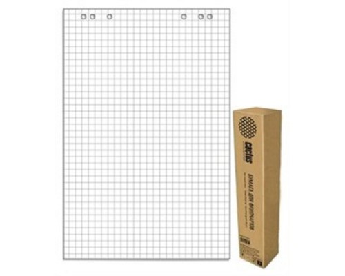 [Демонстрационная доска] Cactus CS-PFC20S-5 Блок бумаги для флипчартов, клетка 20лист. (упак.:5шт)