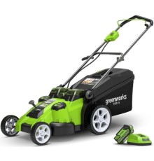 Greenworks Газонокосилка аккумуляторная G40LM49DB, TwinForce, {40V, 49 см, без АКБ и ЗУ} [2500207]