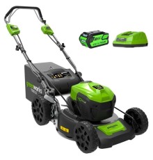 Greenworks 40В 46см Газонокосилка самоходная (без аккумуляторной батареи и зарядного устройства)} [2506807]