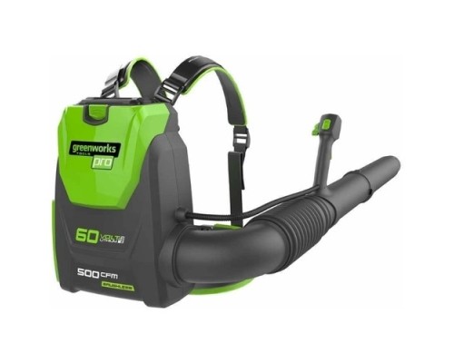 [Воздуходувки, Садовые пылесосы] Greenworks Ранцевый Воздуходув, аккумуляторный GD60BPB, {60V, бесщеточный, без АКБ и ЗУ} [2402307]