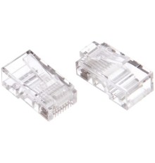 Cablexpert Разъем (коннектор) RJ-45 (8P8C) универсальный кат.5e, контакты 6 микрон, 100шт, пакет (PLUG3UP6/5)