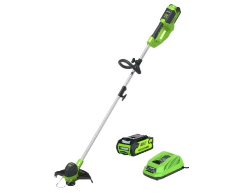 [Триммер] Greenworks Триммер аккумуляторный G40LTK4, {40V, 30 см, с 1хАКБ 4 А.ч и ЗУ} [2101507UB]