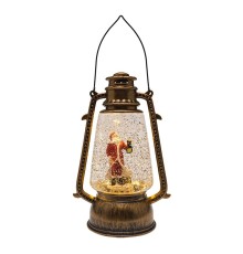 Neon-night 501-066 Декоративный фонарь с эффектом снегопада и подсветкой «Санта Клаус», теплый белый