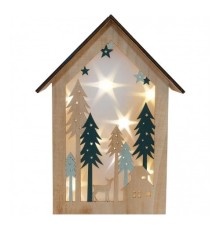 Neon-night 504-024 Деревянная фигурка с подсветкой «Домик в лесу» 19х6х26 см