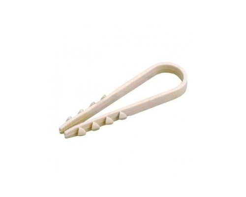 [Стяжки, крепежные материалы, маркеры] REXANT (07-4502) Дюбель-хомут нейлоновый 11-18 мм, белый, упаковка 100 шт.