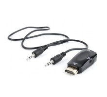 Bion Переходник HDMI - VGA + стерео-аудио, 19M/15F & mini-jack 3.5mm [BXP-A-HDMI-VGA-02]