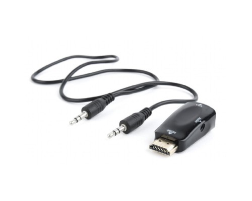 [переходники] Bion Переходник HDMI - VGA + стерео-аудио, 19M/15F & mini-jack 3.5mm [BXP-A-HDMI-VGA-02]