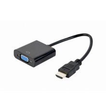 Bion Переходник с кабелем HDMI - VGA, 19M/15F, длина кабеля 15см [BXP-A-HDMI-VGA-04]