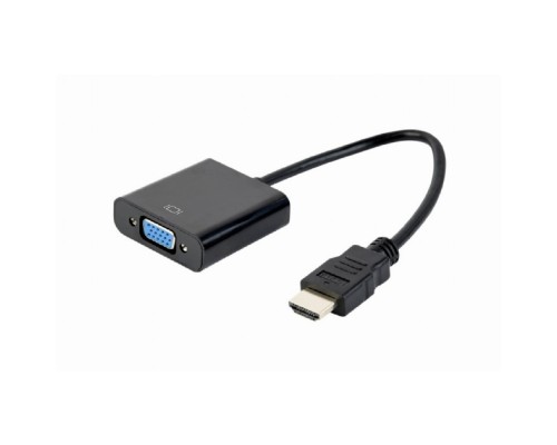 [переходники] Bion Переходник с кабелем HDMI - VGA, 19M/15F, длина кабеля 15см [BXP-A-HDMI-VGA-04]
