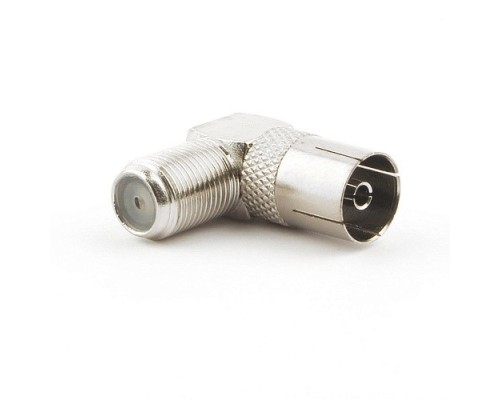 [переходник] Переходник Cablexpert F (мама) / TV (мама), 90 градусов, блистер (APL-FTVF-02)