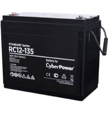 CyberPower Аккумуляторная батарея RC 12-135 12V/135Ah {клемма М8, ДхШхВ 340х173х281мм., высота с   клеммами284, вес 40кг., срок службы 10 лет}