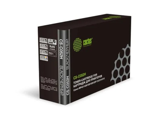 [расходные материалы] Cactus  Cartridge 052H Картридж  для CANON  i-SENSYS LBP212dw/214dw/215x/MF421dw/428x/426dw/429x (9200 стр.) чёрный, с чипом