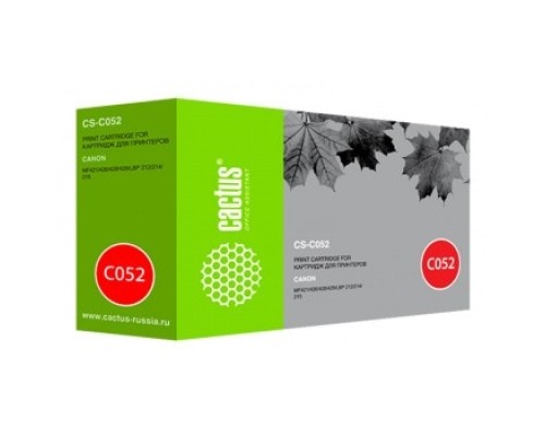 [расходные материалы] Cactus  Cartridge 052 Картридж  для CANON  i-SENSYS LBP212dw/214dw/215x/MF421dw/428x/426dw/429x (3100 стр.) чёрный, с чипом