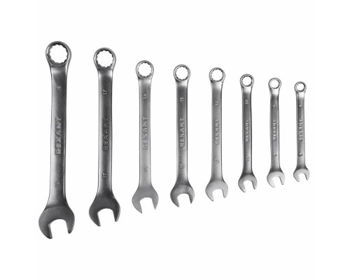 [Ключи, наборы Rexant, Kranz] Rexant (12-5841) Набор ключей комбинированных (8-19мм), 8 шт, CrV, зеркальное хромирование