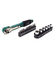 Rexant (12-6070) Набор головок и бит с ключом-трещоткой 17 предметов 