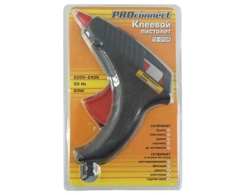 [Пистолеты] PROconnect (12-0104) Пистолет клеевой 60 Вт O 11 мм (блистер) 