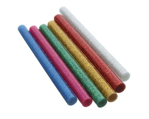 [Пистолеты] REXANT (09-1285) Клеевые стержни d=11,3 мм, L=270 мм, цветные с блестками (упак. 10 шт.) 