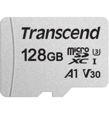 Micro SecureDigital 128Gb Transcend Class 10 TS128GUSD300S {MicroSDXC Class 10 UHS-I U3}