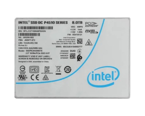 [накопитель] Intel SSD 8Tb P4510 SSDPE2KX080T801
