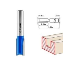 ЗУБР Фреза пазовая прямая, D= 10мм, рабочая длина-25мм, хв.-8 мм, ЗУБР Профессионал [28753-10-25]