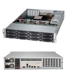 Supermicro CSE-826BE1C4-R1K23LPB Корпус компьютерный Black 2U SC826B LP Chassis w/ 1 SAS3 Redundant 1200W PWS [CSE-826BE1C4-R1K23LPB]