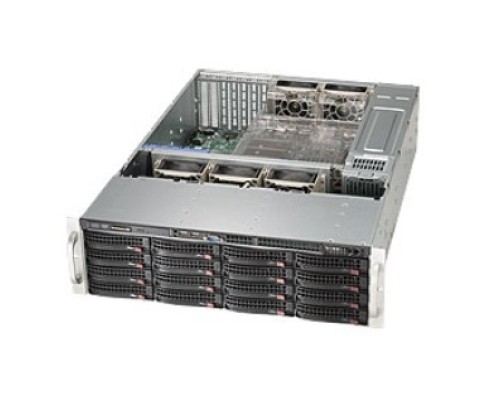 [Корпус] Supermicro CSE-836BE1C-R1K23B Корпус компьютерный Black 3U SC836 CSE W/Single SAS3 Expander Redund. 1.2KW