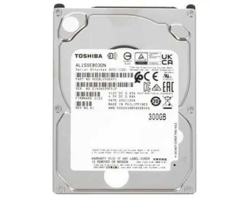 [Жесткий диск] 300Gb Toshiba (AL15SEB030N) {SAS 12Gb/s, 10 500 rpm, 128Mb buffer, 2.5