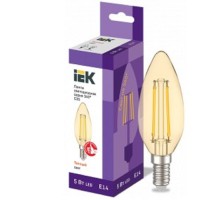 Iek LLF-C35-5-230-30-E14-CLG Лампа LED C35 свеча золото 5Вт 230В 2700К E14 серия 360°