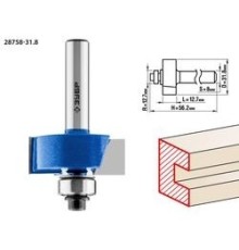 ЗУБР Фреза фальцевая, D= 31,8мм, рабочая длина-12,7мм, хв.-8мм, d-12,7мм, ЗУБР Профессионал [28758-31.8]