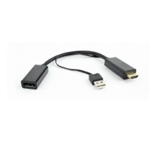 Cablexpert Конвертер HDMI->DisplayPort  HD19M+USBxHD20F, черный (DSC-HDMI-DP)