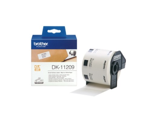 [Расходные материалы] Brother DK11209 Наклейки адресные (29 x 62 мм), 800 штук в рулоне