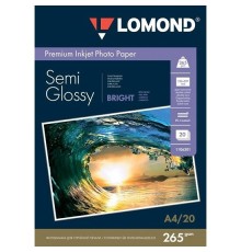 LOMOND 1106301 Фотобумага Двухсторонняя Светлая Полуглянцевая, A4/265/20.