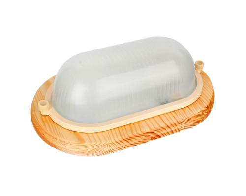 [Ultraflash Светильники ЖКХ] Camelion 1402D Цвет КЛЁН до 120 оС (Светильник овал НБП 04-60-0011 УХЛ4, 