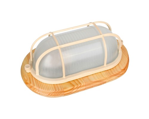 [Ultraflash Светильники ЖКХ] Camelion 1401D Цвет КЛЁН до 120 оС (Светильник овал НБП 04-60-0012 УХЛ4, 