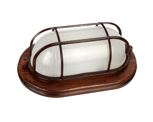 [Ultraflash Светильники ЖКХ] Camelion 1401D Цвет ОРЕХ до 120 оС (Светильник овал НБП 04-60-0022 УХЛ4, 