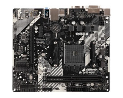 [Материнская плата] Asrock B450M-HDV R4.0 RTL {AMD B450, 2xDDR4, 2xPCI-Ex16, PCI-Ex1, D-SUB, HDMI, DVI, SATAIII+}