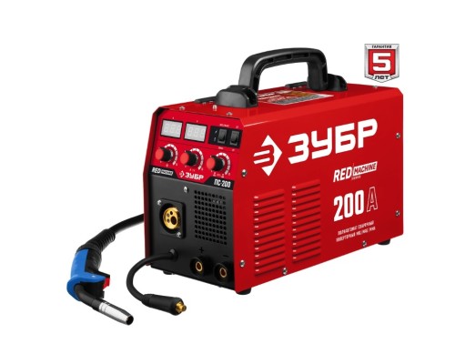[Сварочное оборудование, Инверторы] ЗУБР [ПС-200] Полуавтомат сварочный инверторный { 200 А }