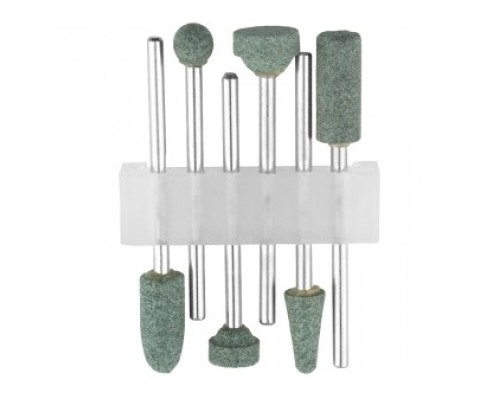 [Буры,сверла,долото] Набор STAYER: Насадки шлифовальные абразивные с оправкой, карбид кремния, 6шт (29921-H6)