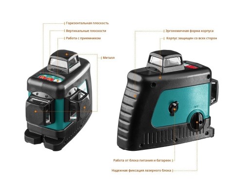 [Дальномер] KRAFTOOL LL 3D #3 нивелир лазерный со штативом ST-160, в коробке