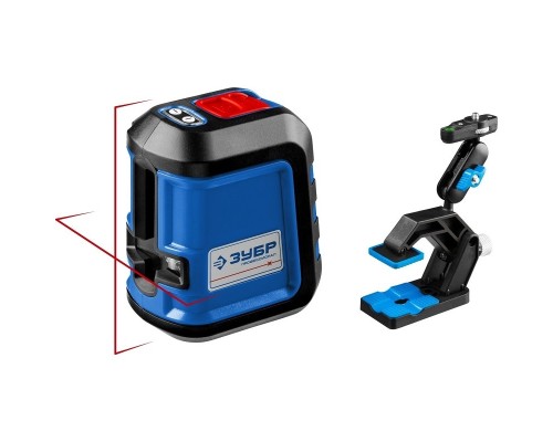 [Дальномер] ЗУБР КРЕСТ-15, нивелир лазерный, суперкомпакт,  15м, точн. +/-0,3 мм/м, держатель (34902-2_z01)