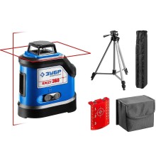 ЗУБР КРЕСТ 360 №2 нивелир лазерный 360°, 20м/70м, точн. +/-0,3 мм/м, штатив