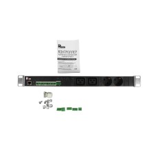 REM Упр. блок розеток с монит. Rem-MC1 2 S, 2 С19, 32A, алюм., 19