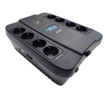 PowerCom Spider SPD-750U LCD ИБП {Line-Interactive, 750VA / 450W, 8xEURO: 4 с резервным питанием, 4 с фильтрацией, USB} (1138691/1642610)